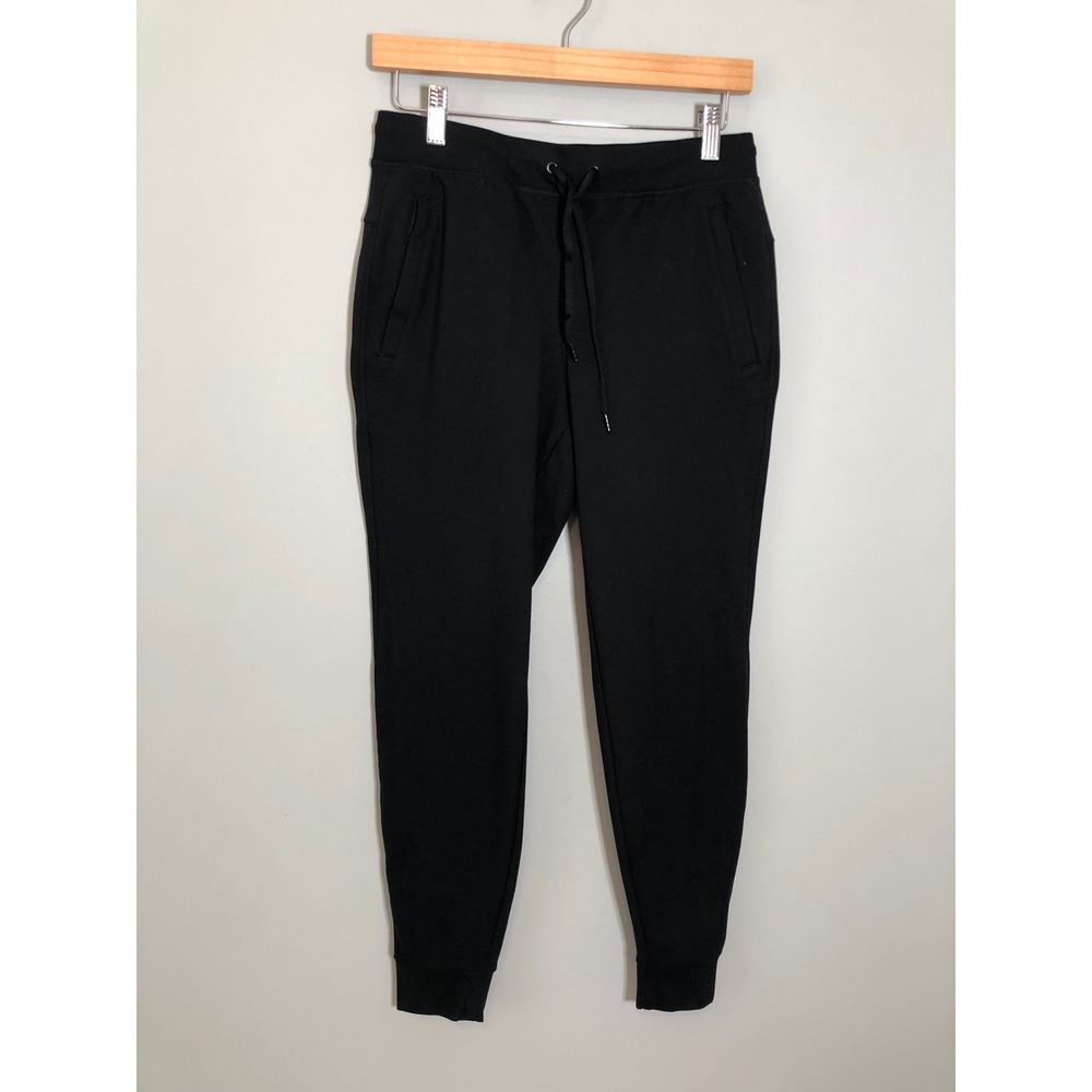 Yogalicious Lux Avenue Jogger Women Small Black Zipper Pockets Drawstring Cuffed